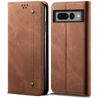 Lux-Case Funda Flip Jeans Google Pixel 7 Pro - Café