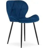 Leobert Sillón - - Mango - Terciopelo azul marino / Patas negras