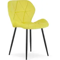 Leobert Sillón - - Mango - Terciopelo amarillo / Patas negras