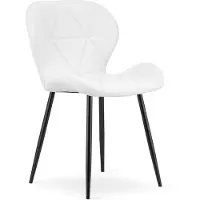 Leobert Sillón reclinable - Marca: - Color: Blanco (similcuero) / Patas: Negras