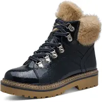 Tamaris Botines con cordones beige / navy