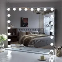 Vanitii spejo Hollywood 95×76 cm 20 bombillas LED regulables 3 modos color luz control táctil para tocador