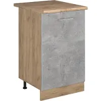 Vicco Mueble bajo de cocina R-Line Hormigón/Roble dorado 50 cm encimera Roble dorado, Model 70316