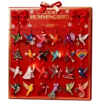 OEM Calendario de adviento de 24 días con diseño en 2D – Adorno de colibrí de acrílico – Ideal para decoración del hogar – Árbol de Navidad – Regalo para amigos – Para amantes de las aves