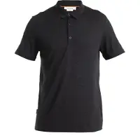 Icebreaker - Ropa de senderismo - M Merino 150 Tech Lite SS Polo Black de Lana - Talla S - Negro