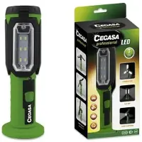 Cegasa Linterna Professional Led 3 Led Panels And Front Light 3 Lighting Modes Operates On 3 Aaa Batteries