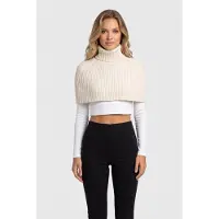 ARKET Candice Rib Cape White Talla: M/L | Bufandas Outlet | Mujer | Blanco