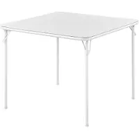 OEM Mesa plegable de 85 cm de lado, blanca, con patas plegables, portátil