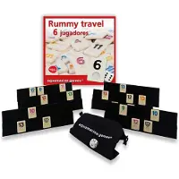 Aquamarine Juego De Mesa Rummy De Viaje Para 6 Jugadores