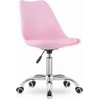 Kendra Home Silla de oficina giratoria Alba en rosa pastel