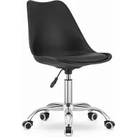 Kendra Home Silla de oficina giratoria Alba en polipropileno negro