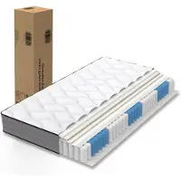 Kein Hersteller Colchón de muelles ensacados de lujo, 140x200, firmeza H3, 20 cm de altura, 1000 muelles, funda de lyocell, 7 zonas, OEKO-TEX