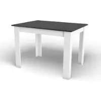 Kendra Home Mesa de comedor NP moderna bicolor negro y blanco