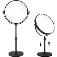 Merkloos Espejo de maquillaje ajustable de doble cara