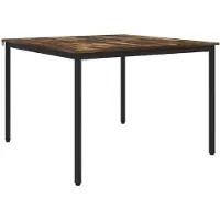 Merkloos Mesa de comedor moderna de 110x110 cm con estructura de metal