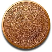 Merkloos Moneda conmemorativa del calendario azteca, 1 onza de cobre