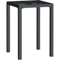 Merkloos Mesa de jardín elegante con diseño de malla