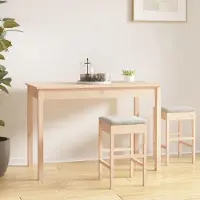 Merkloos Mesa de comedor de madera clásica para cocina y comedor