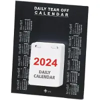 Merkloos Calendario de escritorio diario, desmontable, para el año 2024 - 12 meses
