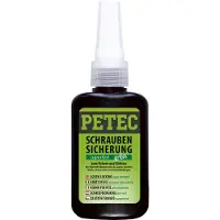 Petec Adhesivo para roscas , color verde, alta resistencia, en botella de 50g