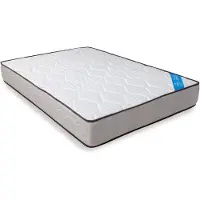 OEM Colchón de 200x105x21 cm, blanco/gris, con viscoelástico (espuma de memoria)