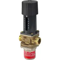 Danfoss Termostato de retorno , limitador FJV, DN20, conexión roscada de 3/4 de pulgada, rango de temperatura de 20 a 60 °C, Kvs 2,3, 1 unidad.