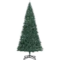 vidaXL Árbol de Navidad artificial preiluminado, color verde, 500 cm, material: PVC