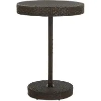 Merkloos Mesa de jardín de polirattan con protección UV