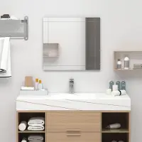 Merkloos Espejo de vidrio para pared, ideal para uso cosmético y decoración