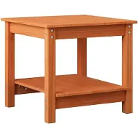 Merkloos Mesa de centro de madera maciza de pino con estante