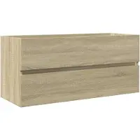 Merkloos Mueble bajo para lavabo de madera con cajón, dimensiones: 100 x 38,5 x 45 cm