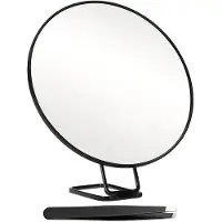 Merkloos Espejo de maquillaje plegable con lupa de 30 aumentos