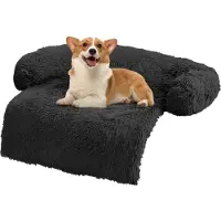 Merkloos Solidchoice - Cojín para sofá de peluche suave para perros, 95 x 95 x 16 cm, lavable
