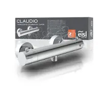 Merkloos Grifo termostático para ducha - Cromado - Bloqueo de temperatura 38° - Función de ahorro eco - Para ducha y baño