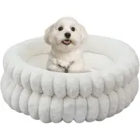 Merkloos Cama para perros con forma de rosquilla, para un descanso confortable