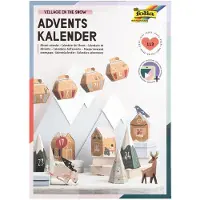OEM Kit de manualidades para calendario de Adviento "Pueblo en la nieve", con 113 piezas, de papel