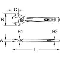 Ks Tools TITANplus: Llave de tuerca y espiga de rodillos