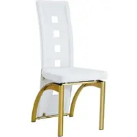 STILVORA : Juego de 2 sillas de comedor con diseño perforado, sillas de comedor tapizadas en cuero sintético (PU) con patas de metal, sillas de cocina para comedor y salón, sillas de comedor de diseño