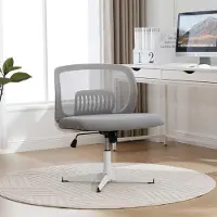 Selius Silla de escritorio sin reposabrazos - Silla de escritorio ergonómica - Silla para ordenador - Silla para escritorio