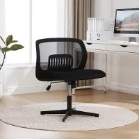 Selius Silla de oficina sin reposabrazos - Silla ergonómica - Silla para ordenador - Silla de trabajo - Silla reclinable
