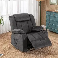 Selius Sillón ajustable - Silla reclinable - Sillón de relax - Sillón giratorio - Con reposapiés - Tejido transpirable