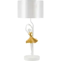 Mauro Ferretti Lámpara de mesa "Dancer" de , modelo E27, dimensiones 28x64 cm, color dorado blanco