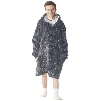 Cozy Manta suave con capucha, diseño "Noxxiez CH370 PC gamer", ideal para adolescentes y adultos, perfecta para usar mientras se ve la televisión