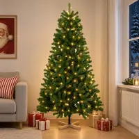 Syfax Árbol de Navidad artificial 150 cm 150 LED Blanco Cálido PVC