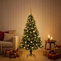Syfax Árbol de Navidad Artificial con Adorno 120 cm 150 LED