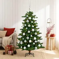 Syfax Árbol de Navidad Artificial con Adorno 120 cm 150 LED