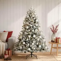 Syfax Árbol de Navidad artificial con bolas 150 cm 150 LED