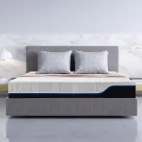 OEM Colchón de espuma viscoelástica con gel, 100x200 cm, 18 cm de grosor, firmeza media, transpirable