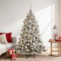 Syfax Árbol de Navidad Artificial con Adorno 120 cm 150 LED