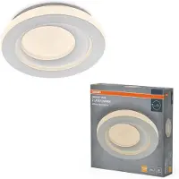 Osram Lámpara de techo LED Orbis Iris 2 capas, color blanco, diámetro 29 cm, 36W, 2600 lúmenes, luz blanca cálida, 3000K